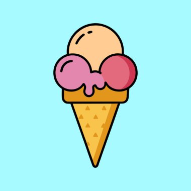 Yaz Nesneleri Temiz Çizgiler ve Parlak Renklerle Çizgi Film Biçimi Martı Çizimi