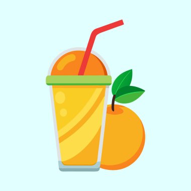 Canlı bir yaz için meyve ve samanla portakal suyu resimlerini tazeliyorum.