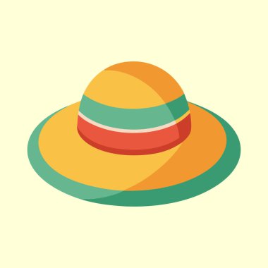 Tarzlı sombrero çizimi tarafsız bir arkaplanda birden fazla renkli katman ile