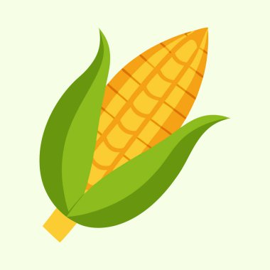 Koçanda yeşil yapraklı bir mısır tasviri