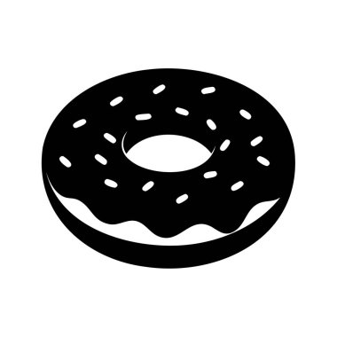 Tek renkli çörekler üzerine serpiştirilmiş malzemeler ve cam katman, basit bir çizim.