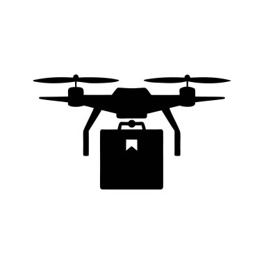 Profesyonel Evrak Çantası Simgesiyle İHA Paketi Beyaz Arkaplanda İzole Edildi