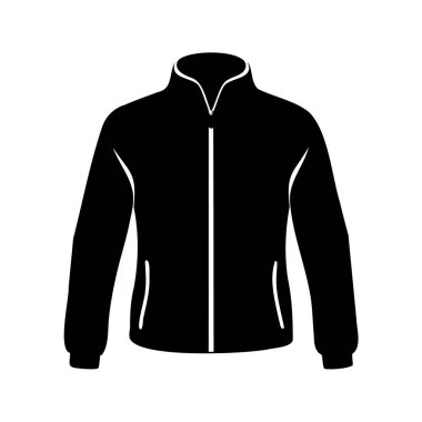 Episper ve cepleri olan siyah bir ceket, basit ve zarif bir dış giysi.