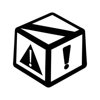 Ünlem İşareti ve Dikkat Simgeleri Resimleriyle Uyarı İşareti Kutusu