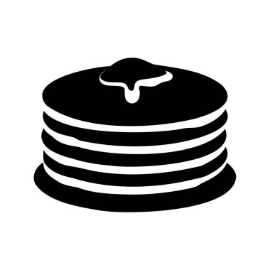 Tepesinde şurup olan bir yığın gözlemenin tek renkli çizimi