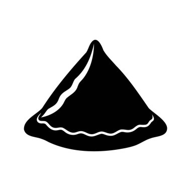 Çıtır çıtır bir dış katmanı olan samosanın basit ve zarif bir tasviri.