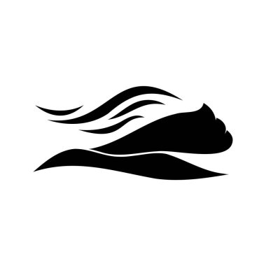 Soyut siyah beyaz manzara ya da gökyüzü ve kumullu çöl sahnesi