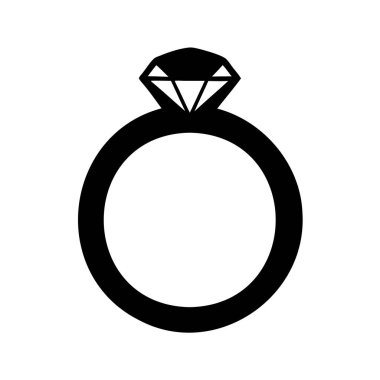 Web sitesi ve tasarım için zarif siyah-beyaz elmas yüzük