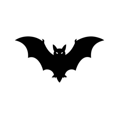 Ürkütücü yarasa silueti çizimi, Cadılar Bayramı ve gece yaratıklarının bir sembolü.