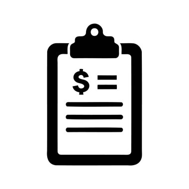 Dolar işaretli pano ve mali bilançoyu temsil eden sembol