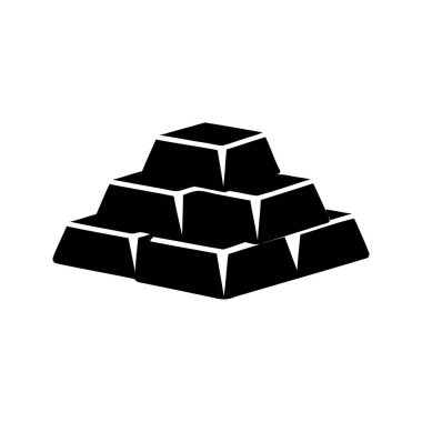 Zenginlik ve refah kavramını gösteren stilize altın külçeleri.