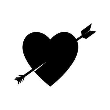 Aşk Tanrısı 'nın Arrow' u Siyah ve Beyaz 'da Aşkı ve Savunmasızlığı Sembolize eder.