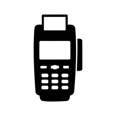 Satış ödemeleri için kullanılan bir kredi kartı makinesinin çizimi