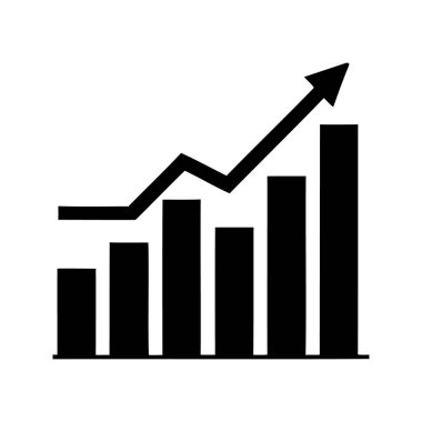 Ekonomik performans resimlemesindeki olumlu eğilimi gösteren iş büyüme grafiği