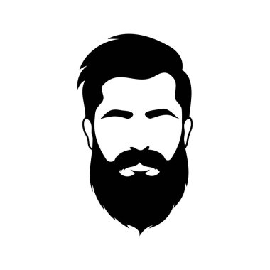 Sırtüstü Saçlı Siyah ve Beyaz Sakallı Adam