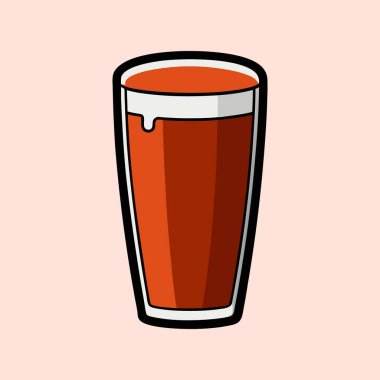 Bira ya da kehribar birası ile bira bardağının resmi.