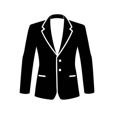 Siyah ceket silueti tasarım elementleri ve çizimler için mükemmel.