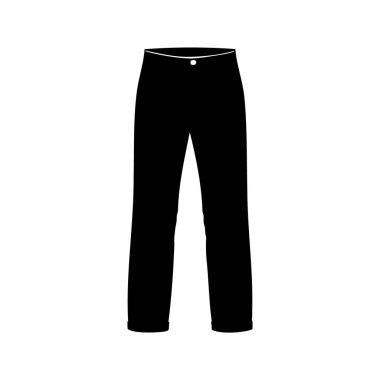 Siyah Pantolon, Klasik Tarz, Beyaz Arkaplanda İzole, Modaya uygun Kıyafet