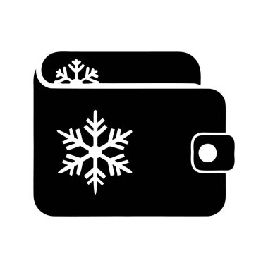 Kış mevsimi konsept simgesi sırasında sınırlı erişim için dondurulmuş fon cüzdanı