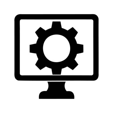 Gear Simgesi, Yazılım Güncellemesi, Sistem Yapılandırması ve Ayarları ile Bilgisayar Ekranı