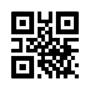 Tarama için beyaz arkaplanda siyah beyaz QR kodu
