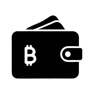 Şifreli Para Aktarımları ve Dijital Finans için Biçimlendirilmiş Bitcoin Cüzdan Simgesi