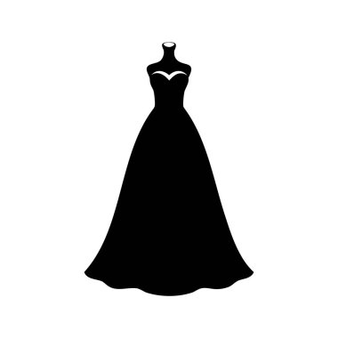 Şık siyah elbise silueti akşam giysisi ya da resmi durumlar için mükemmel.