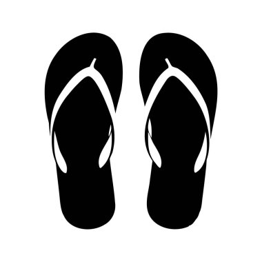 Bir çift sade siyah beyaz parmak arası terlik.