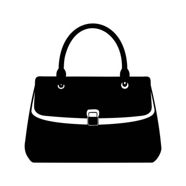 Saplı şık siyah bir çanta, kadınlar için şık bir aksesuar.