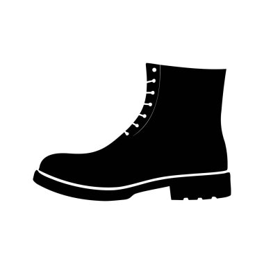 Siyah deri bir çizme, iş, yürüyüş ya da moda için mükemmel.