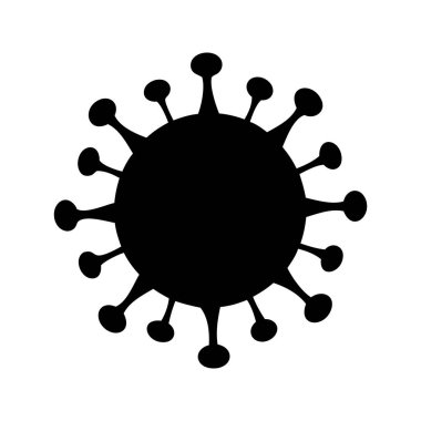 Beyaz Arkaplanda Küresel Projeksiyonlu Siyah Siluet