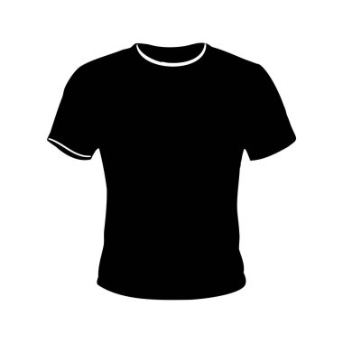 Beyaz arkaplanda beyaz desenli siyah bir tişört.