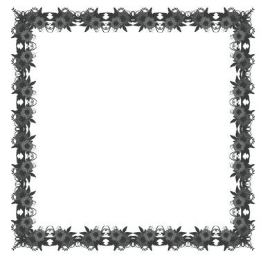 Çiçek dekolteli siyah beyaz çerçeve