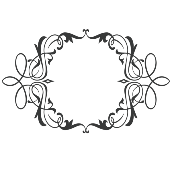 Kaligrafik vintage çiçek çerçevesi png