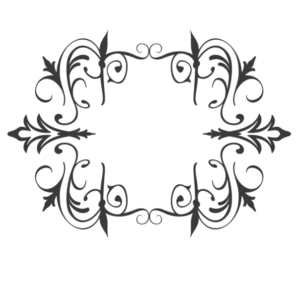 Kaligrafik vintage çiçek çerçevesi png