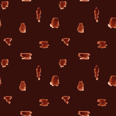 Leopar arka planı suluboya. Kahverengi lekeli, lekesiz, koyu renk bir el çizimi. Tekstil, ambalaj kağıdı ve duvar kağıdı için hayvani süsler.