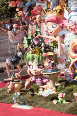 Valencia, İspanya, 17 Mart 2025. Las Fallas de Valencia,.