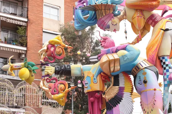 Valencia, İspanya, 17 Mart 2025. Las Fallas de Valencia,.