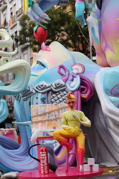 Valencia, İspanya, 17 Mart 2025. Las Fallas de Valencia,.