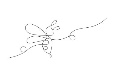 İzole edilmiş dış hat ikonunun bal arısı uçuşu sanatı devam ediyor