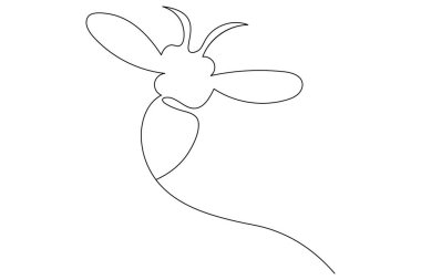 İzole edilmiş dış hat ikonunun bal arısı uçuşu sanatı devam ediyor