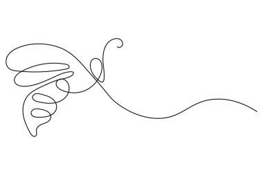 İzole edilmiş dış hat ikonunun bal arısı uçuşu sanatı devam ediyor