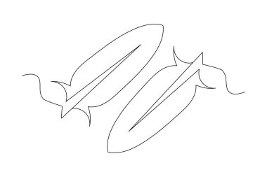 Ana hat vektör çiziminin sürekli bir çizgi çizimi olan gemi çapası 