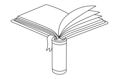 Tek satırlık izole edilmiş çizim çizimi sanatı