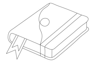 Tek satırlık izole edilmiş çizim çizimi sanatı