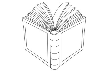 Tek satırlık izole edilmiş çizim çizimi sanatı