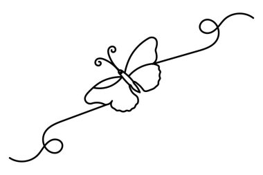 Kelebek, beyaz arka planda izole edilmiş renkli kral kelebekli bir çizim.