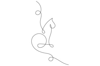 Bir satırlık kedi sanatı ana hatları vektör çizimi tasarımı