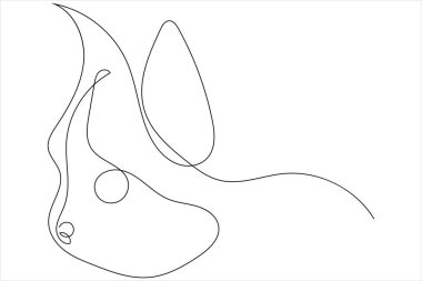 Bir satırlık kedi sanatı ana hatları vektör çizimi tasarımı