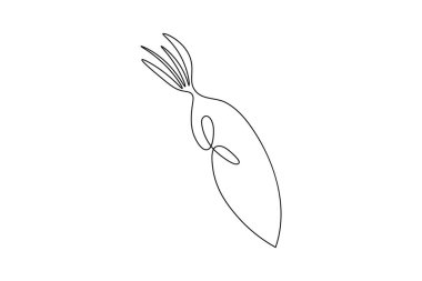 İzole edilmiş dış hat vektör simgesinin tek çizgi sanatı ve çizimi